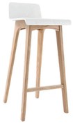 Sgabello / sedia da bar design legno naturale e bianco scandinavo 75 cm BALTIK