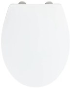 WENKO 24516100-WC sedile WC portata 300/350 kg 37x44,5 cm bianco/argento