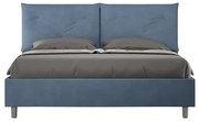 Letto contenitore da 160x200 in microfibra blu Appia