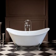 Vasca da bagno freestanding classica 173x75 Piedini cromo a zampa di leone regolabili Scarlett