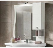 Specchio bagno con pensile e lampada LED ONDA 100 olmo bianco