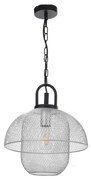 ONLI - Lampadario a sospensione con catena ZAIR 1xE27/22W/230V nero/argento