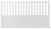 Cancello manuale scorrevole GARDENGATE Zorn in alluminio, reversibile, L 300 x H 140.6 cm, di colore bianco