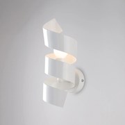 Applique Moderna Helix 1 Luce In Ferro Laccato Bianco