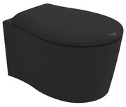 Vaso WC sospeso OLYMPIA CERAMICA soft nero opaco, sedile incluso P 55 x L 36 cm