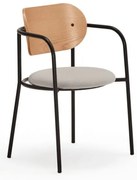 Sedia da pranzo grigia in rovere Eclipse - Teulat