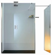 Box doccia walk-in Wens, vetro 6 mm, H 200 cm, profilo cromo