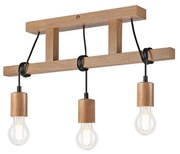 Lampadario a plafone LEON 3xE27/60W/230V quercia