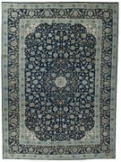 Kashan Tappeto persiano 400x300 Blu (Iran) Annodato A Mano