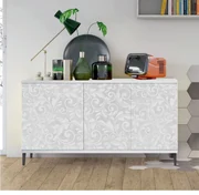 Credenza Madia Moderna Buffet da cucina Bianca 120x35x80 cm in