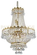 Lampadario versailles 9lt - metallo dorato e cristallo
