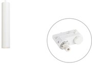 Lampada a sospensione di design bianca con adattatore per binario trifase - Tuba Small 3-fasi
