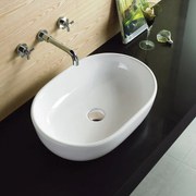 Lavabo D'Appoggio 49x35,5 Cm Rubicer "Break The Rules" Bianco Lucido