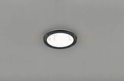 Camillus plafoniera led tonda metallo nero opaco con funzione dimme...