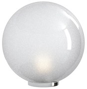 Lampada Contemporanea Glitter Metallo Cromo Vetro Soffiato Trasp 1 Luce E27 40Cm