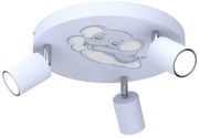 Luce Spot per bambini FUN 3xGU10/8W/230V blu/elefante