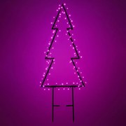 Albero luminoso 110 lampadine multicolore H 105 cm