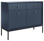 Credenza con 2 cassetti e 2 ante Blu - BOGDAN