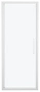 Porta doccia battente Record, L 92-96 cm x H 195 cm x SP 6 mm, profilo bianco, vetro smerigliato