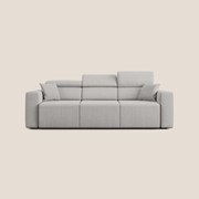 Orwell divano con 3 sedute estraibili in microfibra smacchiabile T11 grigio chiaro