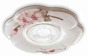 Faretto Da Incasso Classico Pescara Ceramica Bianco Decorato 1 Luce Gu10