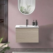 Mobile sottolavabo e lavabo Pixel olmo rousseau L 60 x H 40 cm 1 cassetto