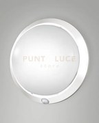 Armilla plafoniera d.30cm  bianca ip44 1 luce attacco e27 con senso...