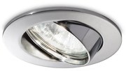 3 Faretti Ad Incasso Swing Metallo Cromo 1 Luce Gu10