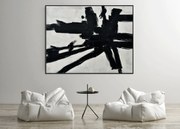 AGAVE quadro dipinto a mano su tela di cotone Omaggio a Kline 150×120