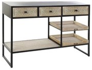 Console Home ESPRIT Marrone Nero Legno Metallo 120 x 38 x 80 cm