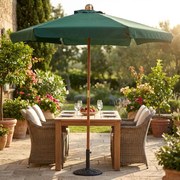 DOMINUS - ombrellone rotondo da giardino palo centrale in legno 3 m