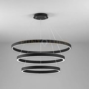 Criseide s/3 - lampadario a sospensione nero a led 3 cerchi 3000k 6...