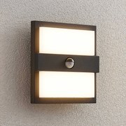 Lucande Gylfi applique LED quadrata + sensore