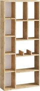 Libreria Moderna Con Vani A Giorno 75x18x170 Salvaspazio Demios Rovere Chiaro
