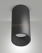 Ray plafoniera nera cilindrica a led 15w 3000k 1440lm