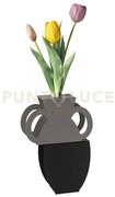 Vaso portafiore decorativo cribbio nero,fango