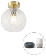 Lampada da soffitto Art Déco intelligente in ottone con Wi-Fi A60 - Sphere