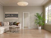 Blocco porta reversibile H204 x L73 cm in Alluminio e Vetro temperato Bianco  - LOXTON