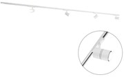 Sistema a binario moderno trifase bianco con 4 faretti 3000-4000K - Ruler 38
