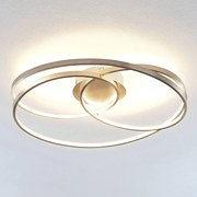 Plafoniera a LED Joline Lindby, dimmerabile, Alluminio / Grigio / Zincato, Soggiorno / Sala da pranzo, Metallo, Moderno, Plafoniera LED