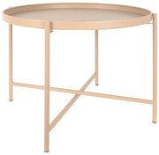 Tavolino da salotto rotondo beige in metallo ø 50 cm Meseta – Leitmotiv