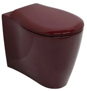 Vaso WC filomuro OLYMPIA CERAMICA soft melanzana, sedile incluso P 55 x L 36 x H 42 cm