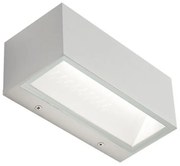 Applique Da Esterno Grande Biemissione Box Alluminio Bianco 20W Led 4000K