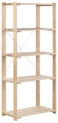 Scaffale in kit 5 ripiani NOVA L 76.5 x P 38.5 x H 174.5 cm beige, portata per ripiano 75 kg