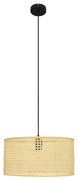Lampadario a sospensione con filo ALBA 1xE27/15W/230V diametro 40 cm rattan/nero