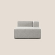 Nettuno modulo chaise longue in morbido tessuto bouclè T07 grigio