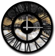 Orologio da parete 50 cm 1xAA nero/oro/grigio