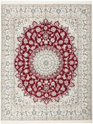 Nain Tappeto persiano 260x210 Rosso (Iran) Annodato A Mano