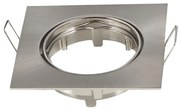 Portafaretto orientabile GU10 / MR16 da incasso 82x82mm Nickel satinato Quadrato Aigostar