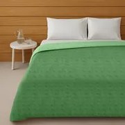 Trapuntino matrimoniale double face verde chiaro scuro